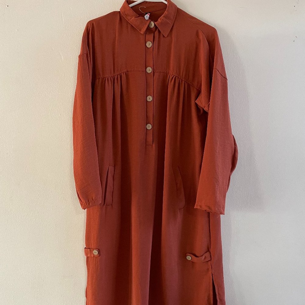 Jadid Midi Red Dress - Size EU 38